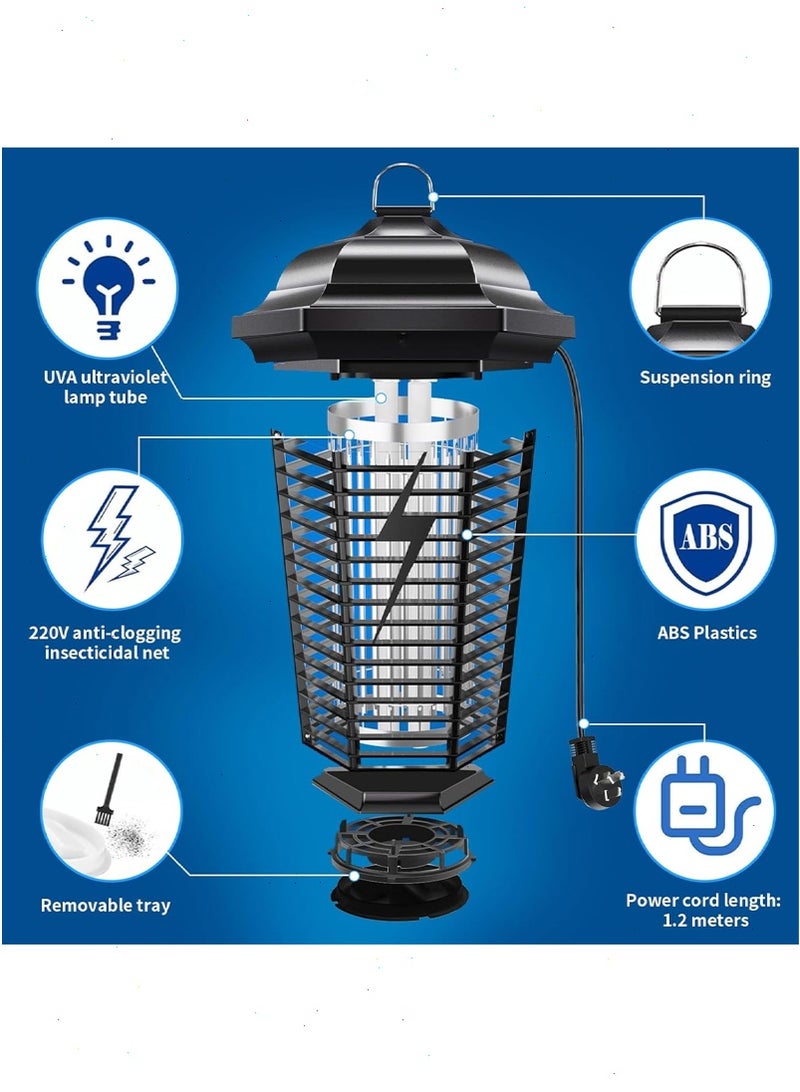 بوميفار 20 واط في الهواء الطلق البعوض الكهربائي صاعق ، مقاوم للماء مبيد حشري مصباح ، الأشعة فوق البنفسجية مصيدة الذباب لحديقة المنزل - Image 5